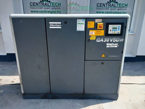 Csavarkompresszor Atlas Copco GA30VSD FF 30kW,  4.58m3/min + hűtveszárító